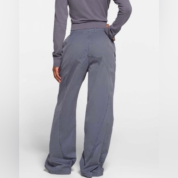 SKIMS Kim K. Outdoor Woven wide leg pants XL X-Large Steel Blue Kardashian - Picture 2 of 8